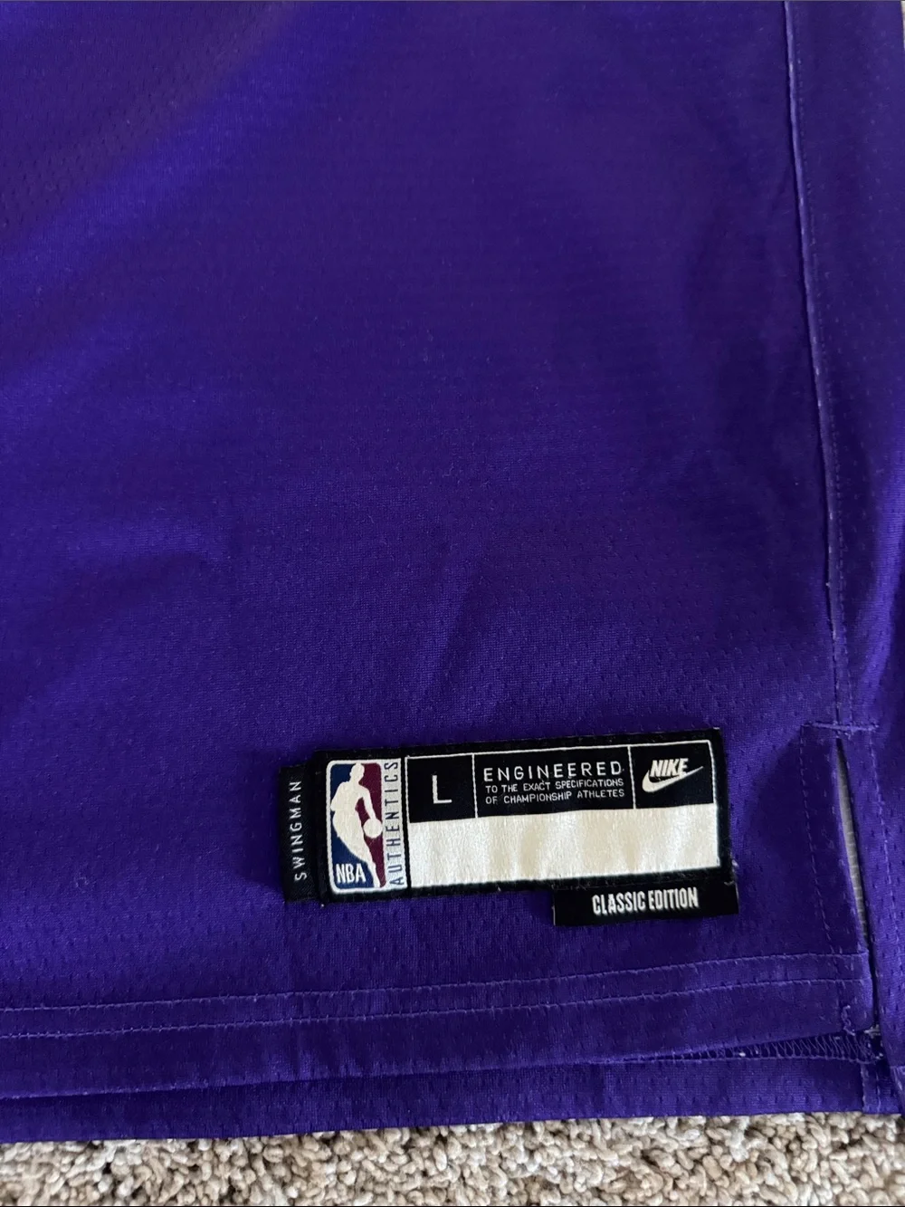 Nike Purple & Orange Phoenix Suns Basketball Jersey